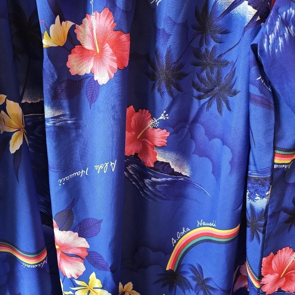 Aikane Authentic Hawaiian Floral Maxi Dress Mumu - Picture 8 of 10